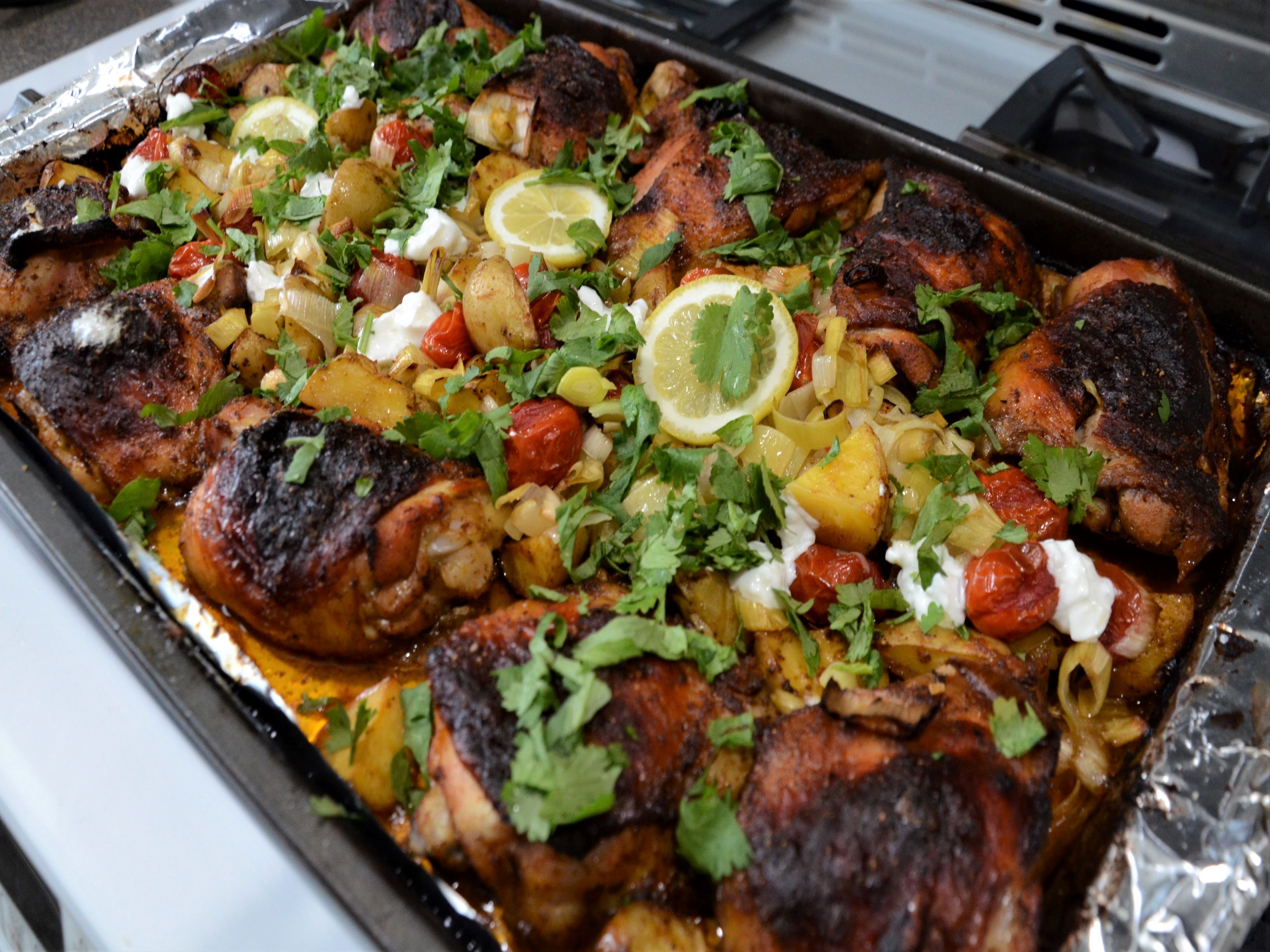 Harissa Chicken with Roasted Vegetables